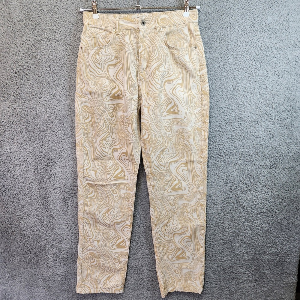 Cotton On Long Straight Leg‎ Jeans Womens Size 6 (Measures 30x31) Swirls Boho